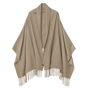 Syal rajut besar klasik, syal hangat kasmir 70*180cm musim gugur musim dingin, selendang rajut besar, pengaturan musiman motif riak air - Product Image 3