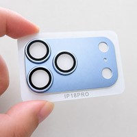Protection d'objectif d'appareil photo 3D en verre trempé mat couleur originale pour iPhone Duo 18 Pro Max 17 Pro
