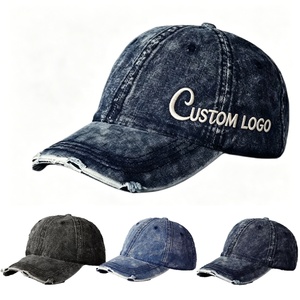 Gorras de Béisbol con Logotipo Bordado Personalizado, Gorra Deportiva con Visera Curva, Estilo Retro Desgastado, para Uso Diario al Aire Libre - Product Image 1