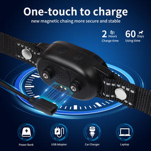 Collar de descarga eléctrica listo para perros Collar de perro eléctrico con control remoto Collar de ladridos de perro recargable impermeable - Product Image 3