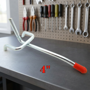 30 PCS 4 <b>PEG</b> BOARD HOOKS Steel Zinc Plated Shelf Hanger <b>Kit</b> 4 X 1/8 Inch Garage Storage - Product Image 2