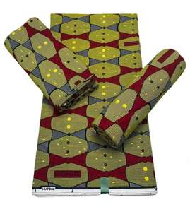 100% Polyester Anti-Pilule Cire Africaine Tissu Double Face Imprimé Géométrique pour Filles Doublure Rideaux Vêtements Entoilage Sacs - Product Image 3