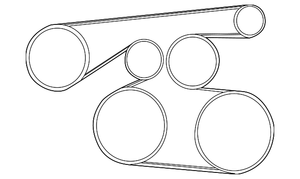 Courroie de ventilateur <span class=keywords><strong>d</strong></span>'<span class=keywords><strong>alternateur</strong></span> authentique 90916-02637 pour GS350 LS460 2007-2015, courroie de transmission serpentine du moteur - Product Image 4