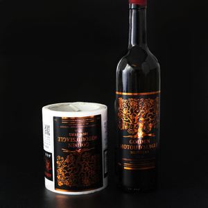 Etiquetas Personalizadas para Botellas de Vino con Lámina Dorada, Adhesivos para el Cuello de la Botella, Imprimibles, Resistentes al Agua, Impresión Atractiva - Product Image 4