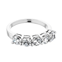 Bague de mariage demi-éternité en or massif 10k 14k 18k avec diamant de laboratoire CVD VVS certifié IGI personnalisé pour femme et homme