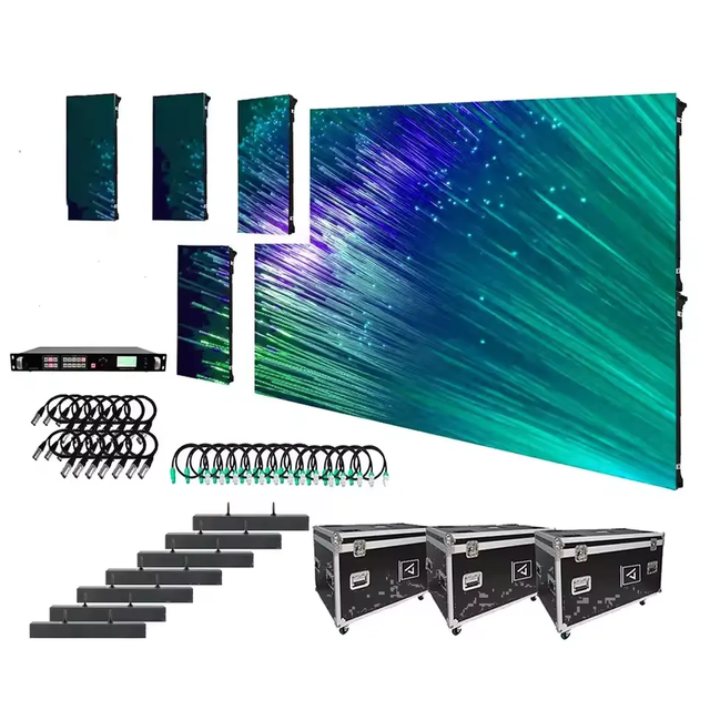 3x2m Outdoor P3.91 LED Screen High Brightness IP65 Waterproof 500x1000mm Panel 7680Hz Refresh Rate