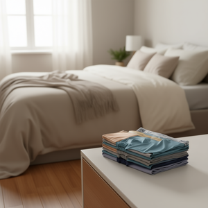 กางเกงบ็อกเซอร์ไร้ตะเข็บสำหรับผู้ชาย ELEGATE เอวกลาง ผ้าฝ้ายผสมสแปนเด็กซ์ ระบายอากาศ แห้งเร็ว แฟชั่นลาย Hello แพ็ค 10 ชิ้น - Product Image 2