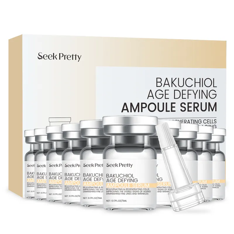Natural Korean Niacinamide Stem Cell Collagen Lifting Tightening Bakuchiol Age Defying Face Eye Ampoule Serum