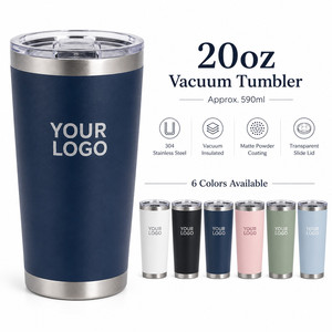 Custom Logo 20oz Compact Vacuum Insulated Tumbler 304 Stainless Steel Travel Mug with Straw for <b>Hot</b> and Cold Beverages Daily - Product Image 1