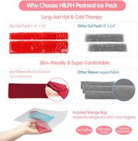 Coussinets de gel pour thérapie chaude/froide, compresse de glace périnéale, coussin de refroidissement périnéal post-partum, aide à la récupération post-partum, soulagement de la douleur et de l'enflure après l'accouchement