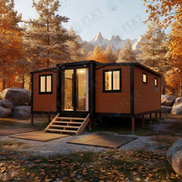 Maison préfabriquée de luxe FLKT avec structure en acier galvanisé, conteneur extensible de 20 pieds ou 40 pieds, maison pliable portable, mini-maison habitable