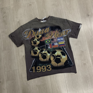 Camisetas de Alta Calidad para Hombre, Tela de Algodón Gruesa, Estilo Desgastado con Agujeros, Diseño de Marca, Personalizadas, Ropa Urbana, Camiseta DUAA para Hombre - Product Image 1