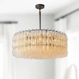 Exquisite Modern Luxury Diamond-Cylindrical Crystal Pendant Chandelier For Living Dining Room Kitchen Island Foyer Bedroom