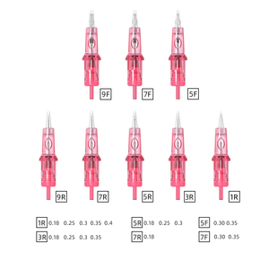 XNET Rosa 20pz 0601RL 0801RL 1001RL 1201RL Aghi per Cartucce Tattoo Misure Miste per SMP PMU Trucco Permanente Labbra Sopracciglia Corpo - Product Image 6