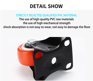 Roues de chariot de <span class=keywords><strong>1</strong></span>,5/2 pouces 40/50 mm Fabricant d'usine de roues en PVC pp à usage léger industriel - Product Image 5