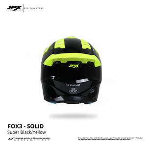Casco de Motocross JPX Fox3 con Correa Magnética, Negro Sólido y Amarillo Brillante, con Cierre Magnético Seguro para Aventuras de Motocross - Product Image 5