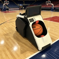 Nouvelle machine de tir au basket pliable en ABS avec écran tactile, lanceur d'entraînement, équipement de sport avec panier en acier, toutes saisons