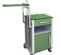 Table de Chevet Médicale en PP Imperméable pour Hôpital, Armoire à 3 Niveaux avec Roulettes Silencieuses et Grande Capacité de Rangement – Vente en Gros