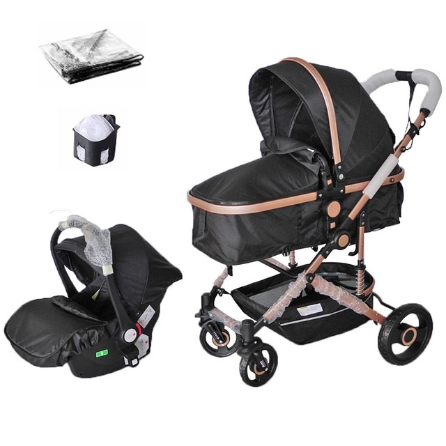 Light Weight Baby Pushchair Kids Buggy Car Seat Pram Baby Trolley Kinderwgen Luxury Strollers Portable Baby Stroller 3 in 1