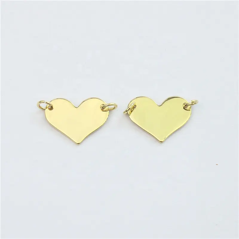 CH-CKP0725 Plating heart shape pendant,plating heart charm component,Handmade copper jewelry accessories