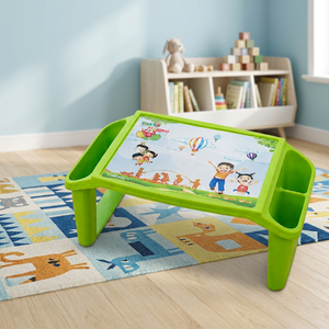 Table pour enfants en plastique PP, multifonctionnelle, moderne, légère, durable, facile à déplacer, non toxique, écologique, chambre à coucher, maison, bureau - Product Image 3