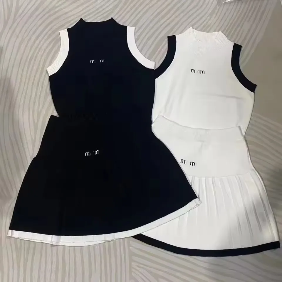 Wholesale 2025 New Luxury Fashion Designer Summer T-shirt Skirt High Quality Brand Ladies Suit Clothes Women