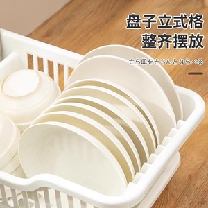 Quick Dry Draining <b>Rack</b> For <b>Dish</b> And Bowl Kitchen Sink Storage Plastic Square L Size Modern Design - Product Image 4