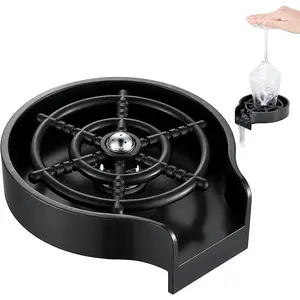 Vente en gros Laveuse automatique de tasses en verre Laveuse automatique haute pression pour évier de cuisine Tasse en verre Bouteille Spin Quick Bar Rinser pour tasses en verre