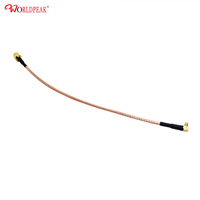 Câble d'extension coaxial RF WODF Factory MMCX mâle coudé vers SMA mâle pour assemblages de câbles coaxiaux RG316