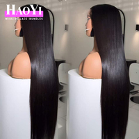 Pelucas de Cabello Humano Virgen Natural Liso Extremo con Encaje Frontal HD 13x6 Pre-cortado sin Pegamento, Pelucas de Cabello Humano con Encaje Frontal HD 13x4 al por Mayor