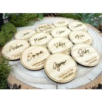 Noms de lieux en bois personnalisés Table de mariage Place réglage gravé étiquettes de nom décor de Table rustique