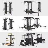 ZY Commercial Smith Machine Functional Trainer Dual Cable Crossover Power Rack Tout-en-un Équipement d'entraînement de force pour salle de sport