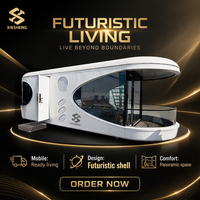 Capsule spatiale de relaxation, résidence mobile compacte et structure préfabriquée, capsule spatiale créative pour le tourisme culturel