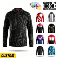Sweat à capuche zippé pour homme en polyester personnalisé avec impression géométrique par sublimation et impression 3D sur toute la surface pour le streetwear