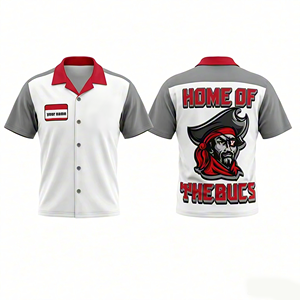เสื้อยืดคอปกสไตล์โมเดิร์นสำหรับผู้ชาย เสื้อเชิ้ตโบว์ลิ่งสำหรับผู้หญิง เสื้อเชิ้ตทรงบ็อกซี่สำหรับทำงาน เสื้อเชิ้ตลายโอเวอร์ไซส์สำหรับผู้ชาย - Product Image 2