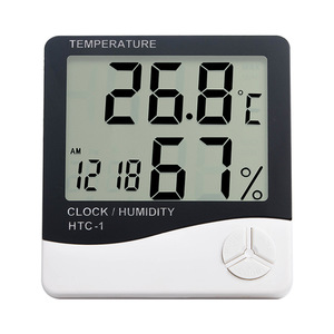 Funade <b>Digital</b> Thermometer Hygrometer HTC-1 Laboratory Use With <b>Clock</b> Display - Product Image 4