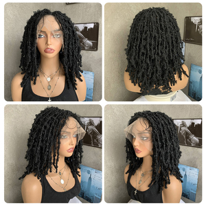 Perruque tressée pré-bouclée en dentelle complète, style Butterfly Locs, 10-26 pouces, avec dentelle HD, pour femmes africaines - Product Image 2