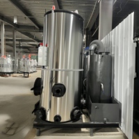 Chaudière professionnelle industrielle verticale basse pression en acier inoxydable pour chauffage à biomasse (granulés de bois, paille) et eau chaude, rendement 90-98%