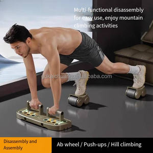 Entrenador de fuerza <span class=keywords><strong>Rueda</strong></span> <span class=keywords><strong>abdominal</strong></span> Fitness Gimnasio en casa Equipo de entrenamiento Ruedas de plástico Ejercicio Máquina de reducción de celulitis muscular - Product Image 3