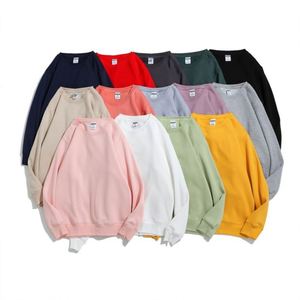 เสื้อฮู้ดดี้คอกลมคุณภาพสูง 350 กรัม สำหรับผู้ชายและผู้หญิง สวมใส่สบาย ทรงโอเวอร์ไซส์ ปักโลโก้ตามสั่งได้ - Product Image 2