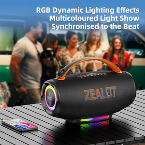 Enceinte sans fil Zealot S167 100W, batterie 24000mAh, Power Bank, LED RGB, étanche IPX6, carte TF, portable, super basses - Product Image 3