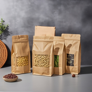Prácticas bolsas <span class=keywords><strong>de</strong></span> pie desechables personalizadas para dulces, bolsas <span class=keywords><strong>de</strong></span> papel para alimentos, embalaje Kraft impreso sellable - Product Image 3