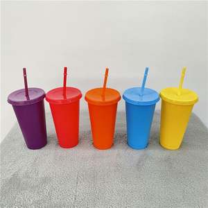 Vasos de Plástico PP Personalizados al por Mayor para Café Frío, Tipo Pajita, Capacidad de 8-32 Onzas, Aptos para Lavavajillas, para Fiestas, para Beber Directamente - Product Image 1