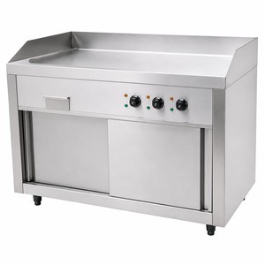 Commercial Floor Standing Electric Flat Top Griddle 12kW 16kW 380V Restaurant Grill for Burger Steak Breakfast Kitchen - Product Image 1