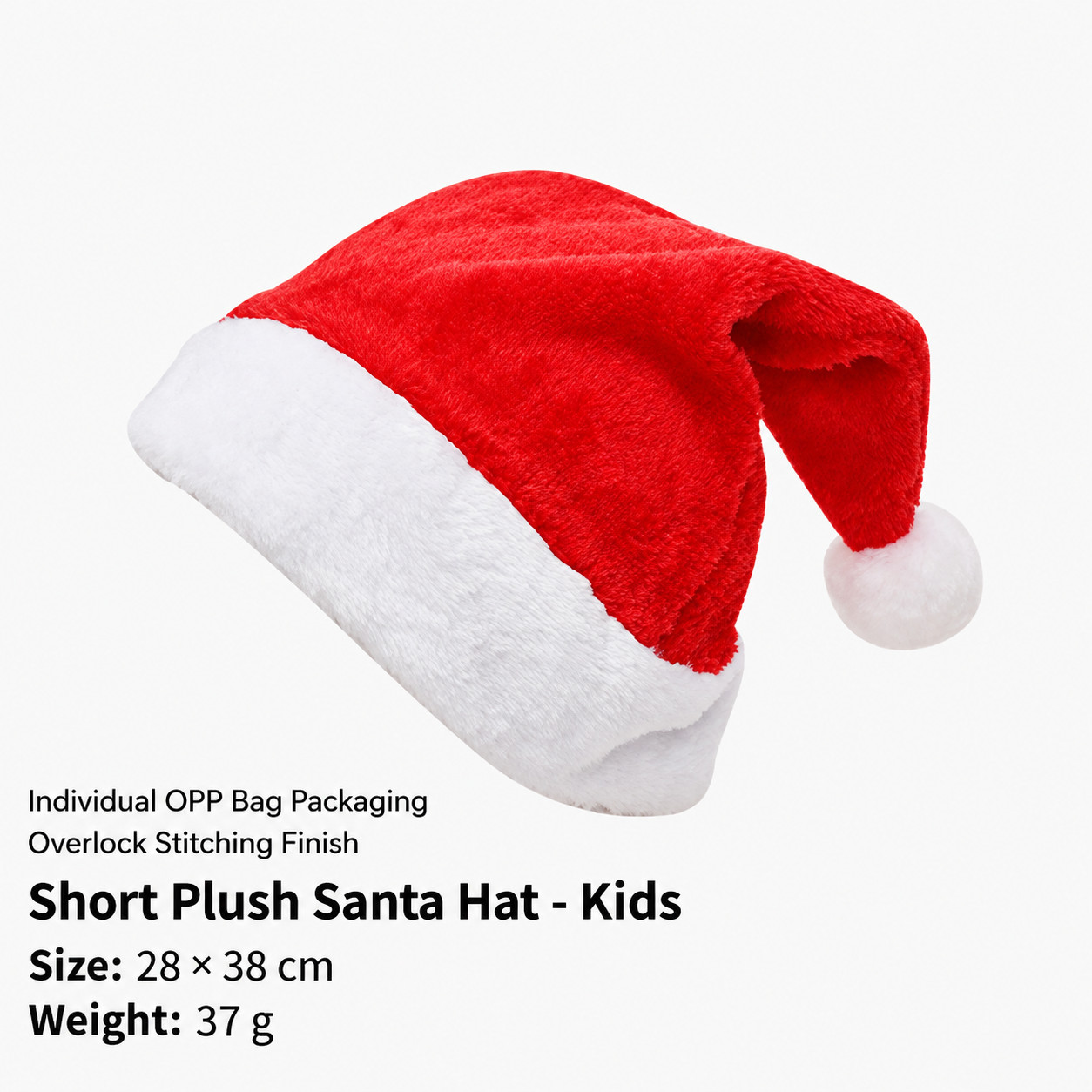 Bonnet de Noël en fourrure courte (pour enfants)
