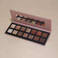 Emballage de maquillage personnalisé Palette d'ombres à paupières de haute qualité Nouvel arrivage 14 couleurs d'ombres à paupières imperméables rose fantaisie