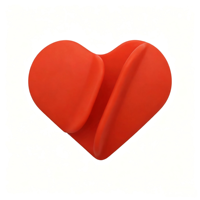 Support de téléphone en silicone en forme de cœur, support portable pour rouge à lèvres et maquillage, support de bureau pour regarder des vidéos, universel, pour voyage, vente en gros