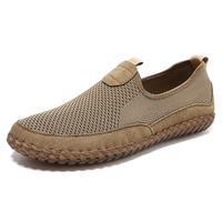 Mocassins Penny pour hommes, chaussures plates à enfiler en toile et maille respirante, légères, pour la marche et la course en extérieur