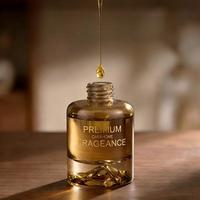 Ensemble diffuseur de parfum haut de gamme avec huile essentielle naturelle, flacon en verre de 100 ml, sans phtalates et sans alcool, bouchon en bois, 6 bâtonnets en fibre