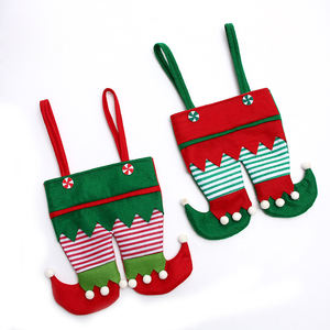 YQ-504 Bottes d'<span class=keywords><strong>elfe</strong></span> de Noël, sacs à main, chaussettes pour les décorations de fête de Noël - Product Image 4